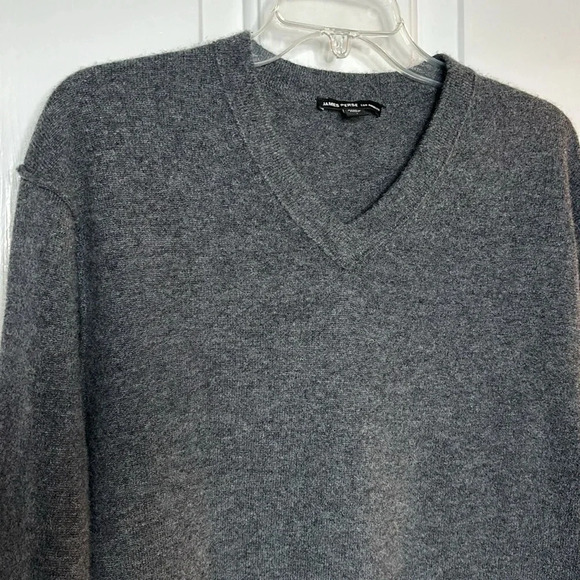 Perfect condition James Perse cashmere womens vneck sweater in charcoal size s - Picture 2 of 6
